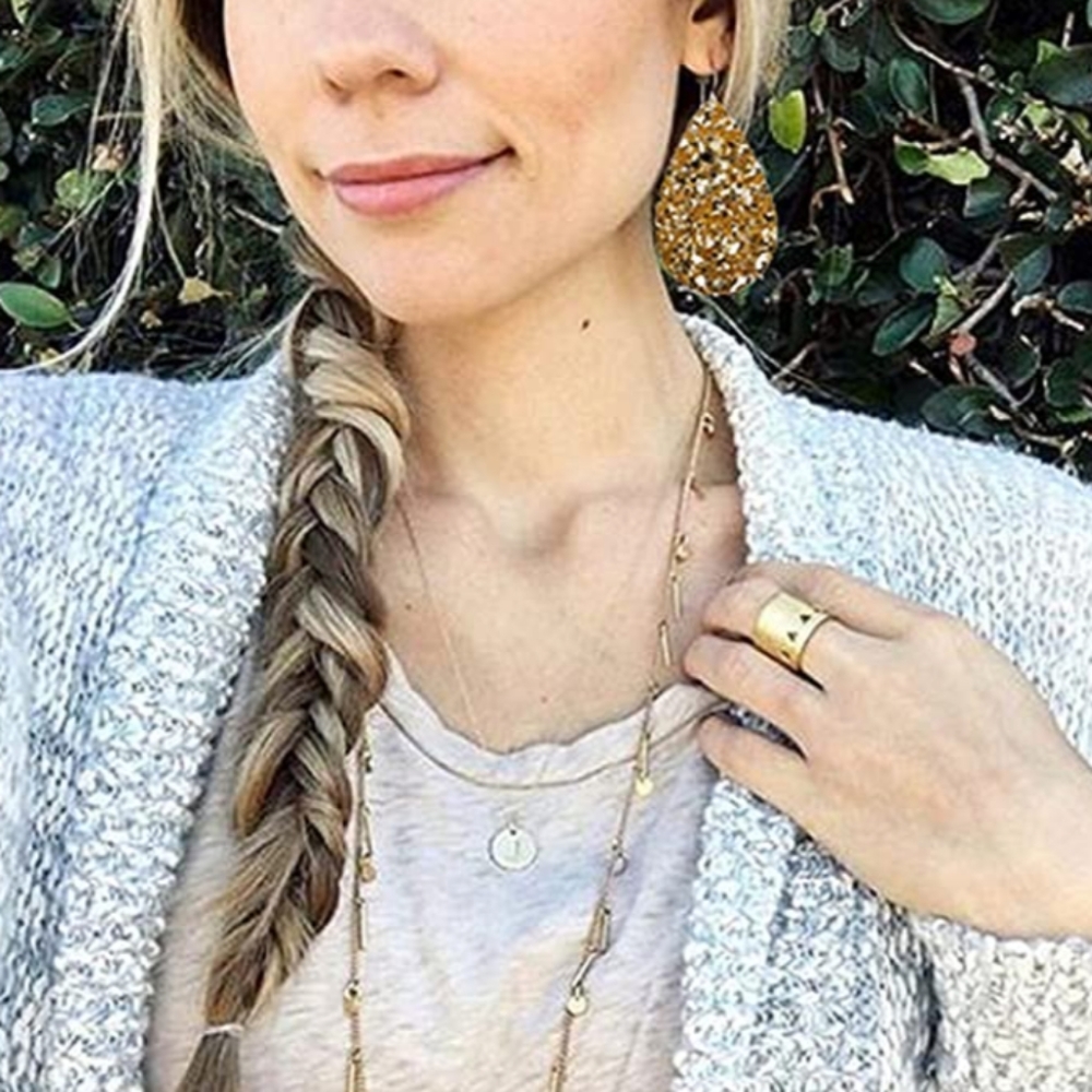 NOT FOR SALE!!!đź’–Glitter Waterdrop Earings - Picture 2 of 4